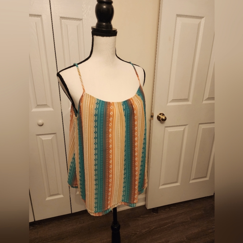 Ariat Large Top spaghetti straps Geometic Design